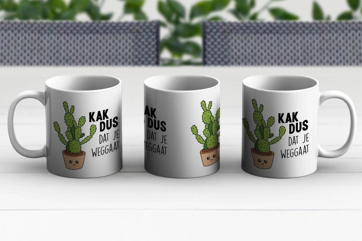 Mok - Koffiemok - Spreuken - Quote - 'Kak Dus Dat Je Weggaat' - Baan - Mokken - 350 ML - Beker - Koffiemokken - Theemok - Mok Met Tekst 6 Mok - Koffiemok - Spreuken - Quote - 'Kak Dus Dat Je Weggaat' - Baan - Mokken - 350 ML - Beker - Koffiemokken - Theemok - Mok Met Tekst - Afbeelding 6