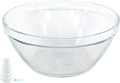 Merkloos Set Van 3x Glazen Saladekommen/keukenschalen Pompei 26 En 20 Cm - Schalen/kommen/mengkommen Van Glas -Serviesselectie Winkel 1200x829 2