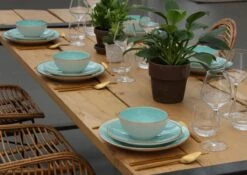 Cosy & Trendy Granite Blue - Serviesset 6 Persoons - 18 Delig - Met Table Style Zomers Droogbloemen Boeket -Serviesselectie Winkel 1200x850