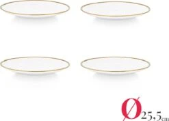 Vtwonen Serviesset - Wit-Goud - Porselein - 24-delig -Serviesselectie Winkel 1200x860 2