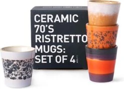 HKliving Ristretto 70`s Style Ceramic - Set Van 4 -Serviesselectie Winkel 1200x861