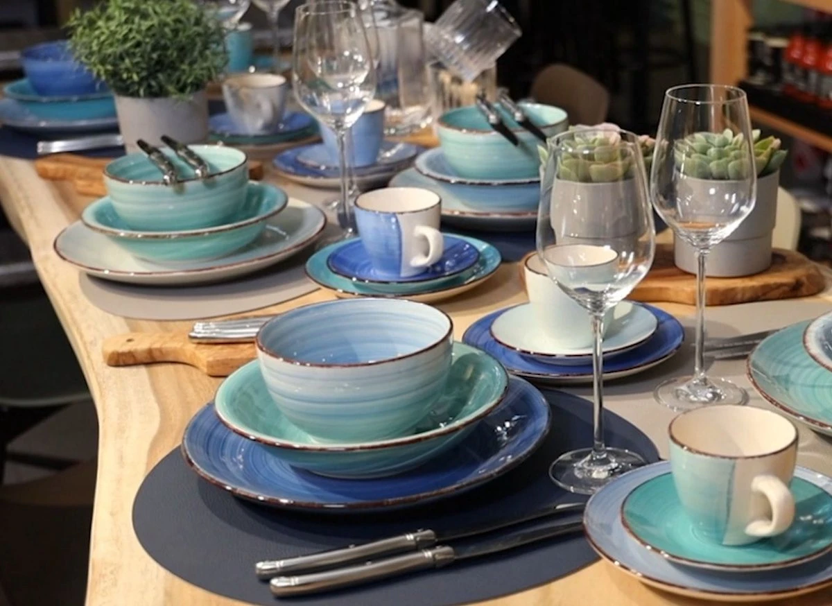 Studio Tavola Serviesset Ocean Blue 18-Delig 2 Studio Tavola Serviesset Ocean Blue 18-Delig - Afbeelding 2