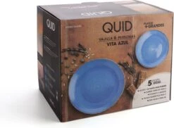 Quid | 18-delige Bordenset | Aardenwerk Bordenset | Vita Azul | Blauw -Serviesselectie Winkel 1200x884