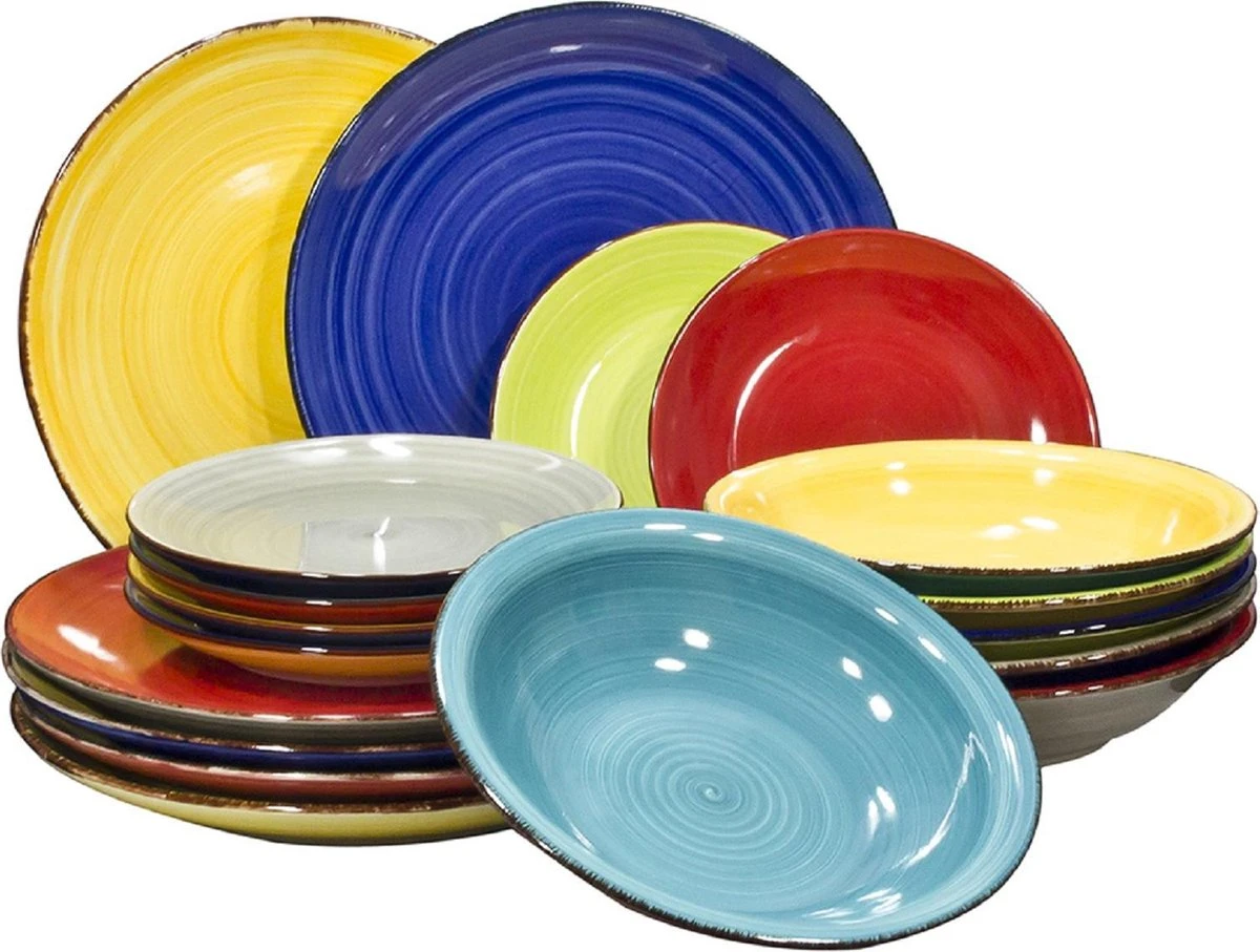 Imperial Kitchen Serviesset Malaga - Geschikt Voor 6 Personen - 18 Delig 5 Imperial Kitchen Serviesset Malaga - Geschikt Voor 6 Personen - 18 Delig - Afbeelding 5