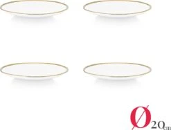 Vtwonen Serviesset - Wit-Goud - Porselein - 24-delig -Serviesselectie Winkel 1200x913