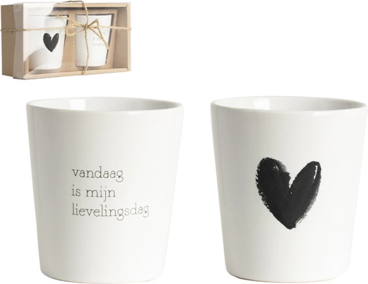 Gusta Mokje Hart-Vandaag Set A 2st Ø7,5x8cm 1 Gusta Mokje Hart-Vandaag Set A 2st Ø7,5x8cm