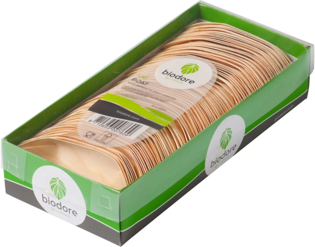 Biodore | Houten | Boot | 50x 100mm | 100 Stuks 1 Biodore | Houten | Boot | 50x 100mm | 100 Stuks