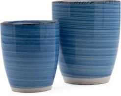 Koffiekopjes - Ocean Blue - Koffiebeker - Unieke Kleuren - Blauw - Set Van 12 Kopjes (ook Los Verkrijgbaar) - 160ML En 340ML - Porselein - Hip En Trendy -Serviesselectie Winkel 1200x957 2