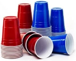 Merkloos Beerpong - 50 Stuk(s) Blue Cups & Red Cups Inc. 3 Ballen - Beerpong Drankspel - Plastic Bekers -Serviesselectie Winkel 1200x961 3