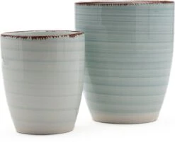 Koffiekopjes - Ocean Blue - Koffiebeker - Unieke Kleuren - Blauw - Set Van 12 Kopjes (ook Los Verkrijgbaar) - 160ML En 340ML - Porselein - Hip En Trendy -Serviesselectie Winkel 1200x975