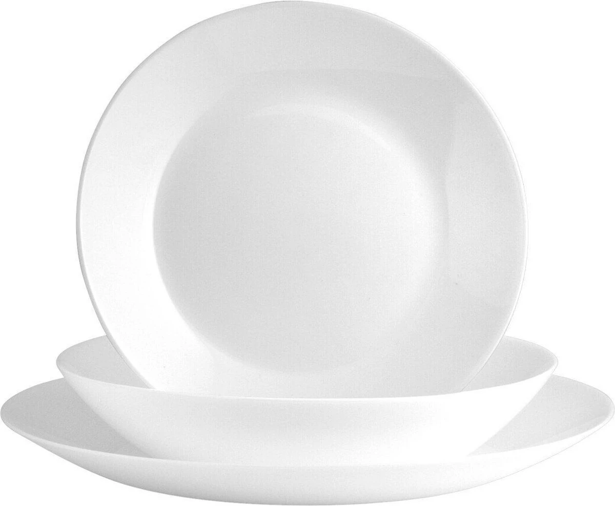 Arcopal Zelie Opaalglas - Wit - 18-Delig 1 Arcopal Zelie Opaalglas - Wit - 18-Delig