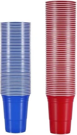 Merkloos Beerpong - 50 Stuk(s) Blue Cups & Red Cups Inc. 3 Ballen - Beerpong Drankspel - Plastic Bekers -Serviesselectie Winkel 682x1200 1