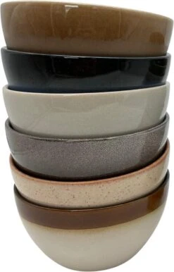 Grote Schaaltjes - Earth Schaaltjes - Set Van 6 Schaaltjes - 14*8 Cm - Porselein - Hip En Trendy -Serviesselectie Winkel 767x1200