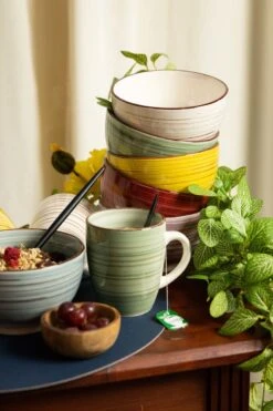 Merkloos Koffiemokken (6 Stuks) - Kleurrijk - Koffiekopjes -Serviesselectie Winkel 799x1200 5