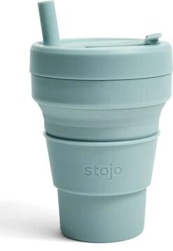 Stojo - Biggie Cup - 470 Ml - Herbruikbaar - Opvouwbaar - Groen -Serviesselectie Winkel 827x1200 2