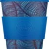 Ecoffee Cup Dotonburi PLA - Koffiebeker To Go 350 Ml - Blauw Siliconen