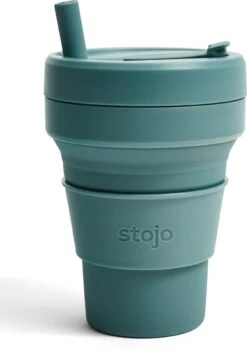Stojo - Biggie Cup - 470 Ml - Herbruikbaar - Opvouwbaar - Groen -Serviesselectie Winkel 846x1200 2