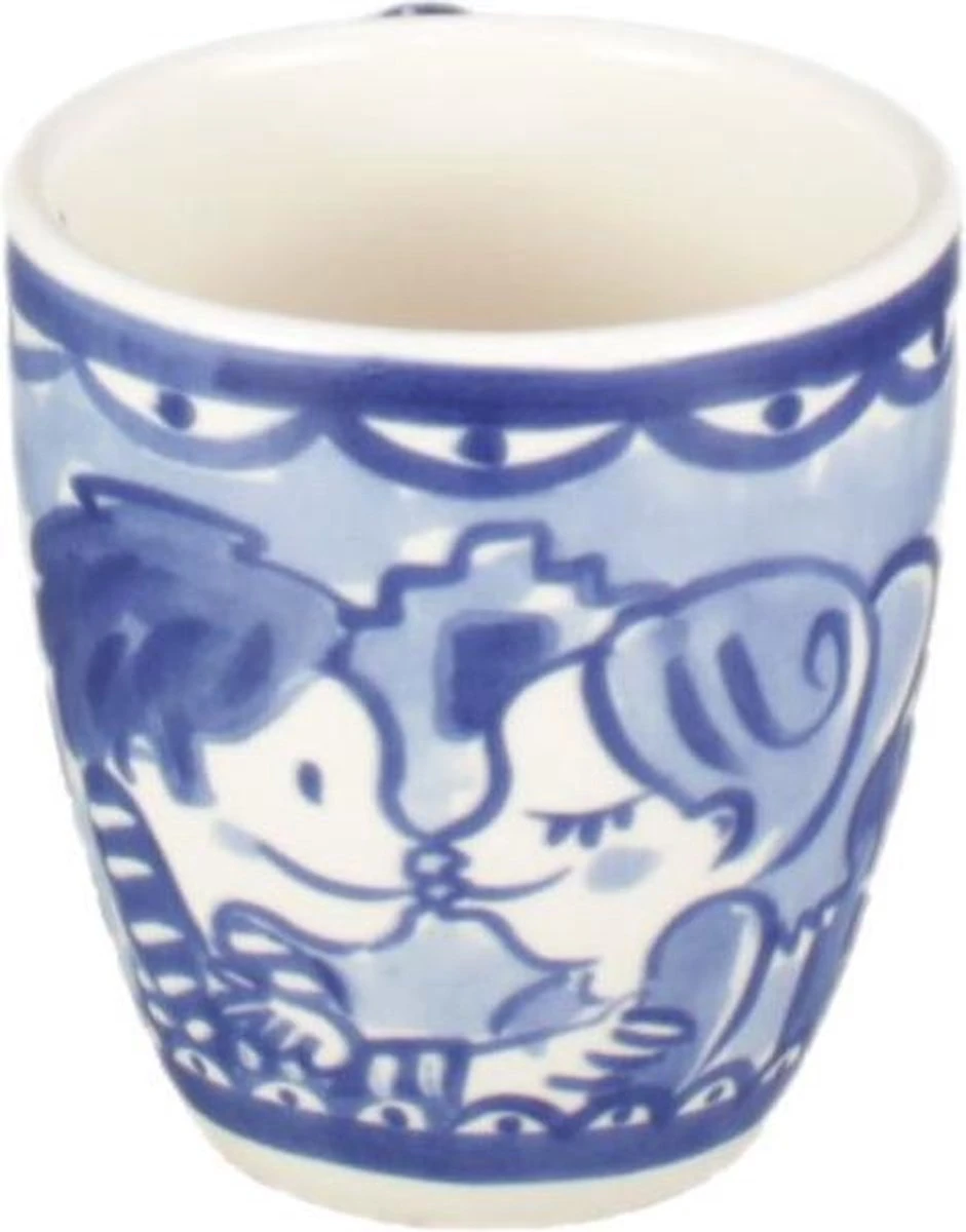 Blond Amsterdam Delfts Blond Minimok - 'Kussend' - Aardewerk 1 Blond Amsterdam Delfts Blond Minimok - 'Kussend' - Aardewerk