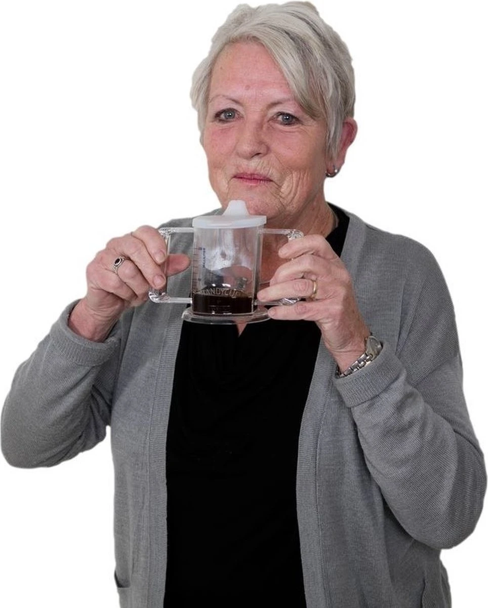 HandyCup Met Deksel - Transparant Met Maatvoering 2 HandyCup Met Deksel - Transparant Met Maatvoering - Afbeelding 2