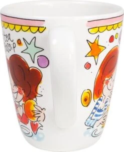 Blond Amsterdam Even Bijkletsen Mok 350 Ml - Roze Rand -Serviesselectie Winkel 979x1200