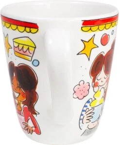 Blond Amsterdam Even Bijkletsen Mok 350 Ml - Rode Rand -Serviesselectie Winkel 990x1200