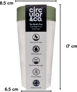Circular&Co. Herbruikbare To Go Koffiebeker (rCUP) Crème/groen 12oz/340ml 19 Circular&Co. Herbruikbare To Go Koffiebeker (rCUP) Crème/groen 12oz/340ml -Serviesselectie Winkel 999x1200 2
